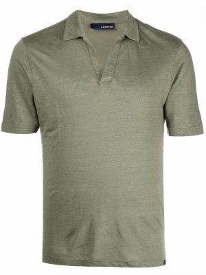 V-neck polo shirt Lardini. Цвет: зеленый