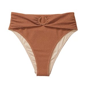 Плавки бикини Victoria's Secret Swim Shimmer High-Waist Cheeky, коричневый Victoria's. Цвет: коричневый