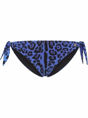 Плавки бикини с логотипом Dolce & Gabbana. Цвет: синий
