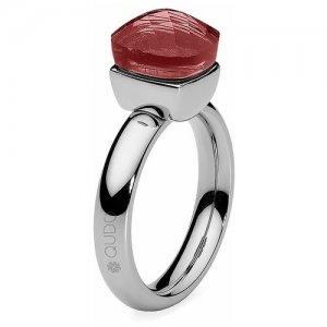 Кольцо Firenze ruby 16.5 мм 610205/16.5 Qudo. Цвет: красный/серебристый