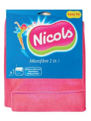 Тряпка для мытья пола из микрофибры МИКРОФИБРА 2в1  50х70см Nicols Nicol's. Цвет: розовый