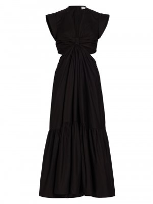 Платье миди с вырезами Alexandria , черный A.L.C.