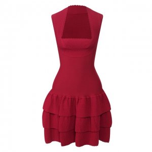 Платье Alaia. Цвет: красный