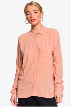 Женская рубашка с длинным рукавом Mess Is Mine Roxy. Цвет: персиковый