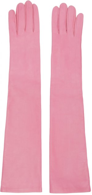 Pink Leather Long Gloves Dries Van Noten. Цвет: 303 rose
