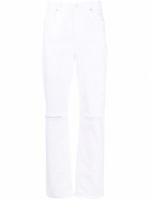 Прямые джинсы с прорезями ETRO. Цвет: белый