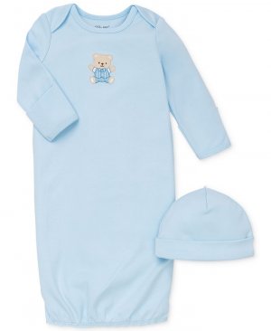 Шапка и платье Cute Bear для маленьких мальчиков, комплект из 2 предметов , синий Little Me