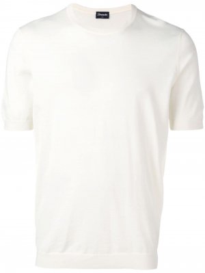 Классическая футболка Drumohr. Цвет: белый