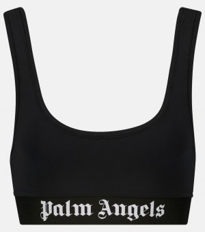 Спортивный бюстгальтер с логотипом PALM ANGELS, черный Angels