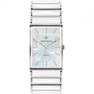 Наручные часы GREENWICH , серебряный, белый. Цвет: серебристый