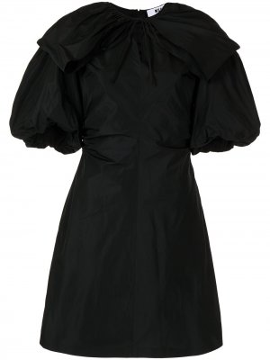 Платье миди с оборками MSGM. Цвет: черный