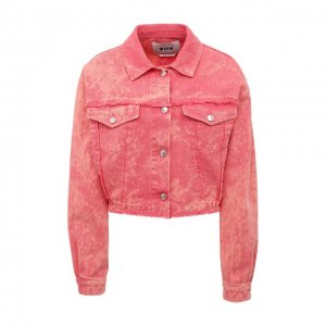 Джинсовая куртка MSGM. Цвет: розовый