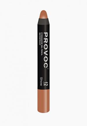 Тени для век Provoc Eyeshadow Pencil 12 водостойкие (медный, шиммер). Цвет: оранжевый
