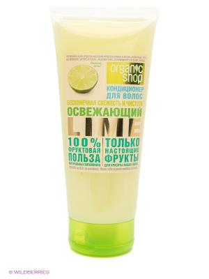 Кондиционер для волос Освежающий Lime Organic Shop. Цвет: желтый