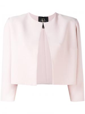 Укороченный пиджак Rhea Costa. Цвет: розовый и фиолетовый
