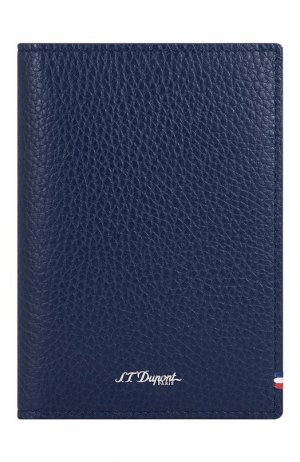 Кожаная обложка для паспорта S.T. Dupont. Цвет: синий