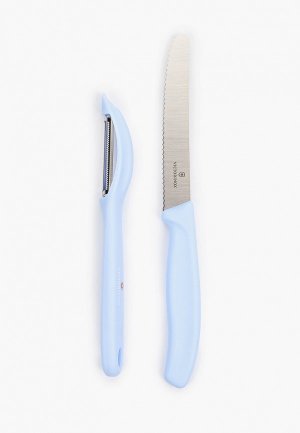 Набор кухонных инструментов Victorinox Swiss Classic Trend Colors. Цвет: голубой