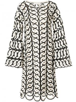 Вязаное крючком платье Chloé. Цвет: белый