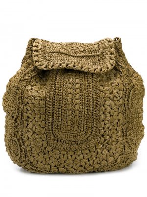 Объемный рюкзак Alberta Ferretti. Цвет: зеленый