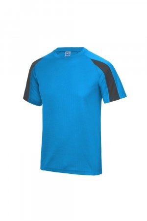 Простая спортивная футболка с контрастным принтом , синий Just Cool