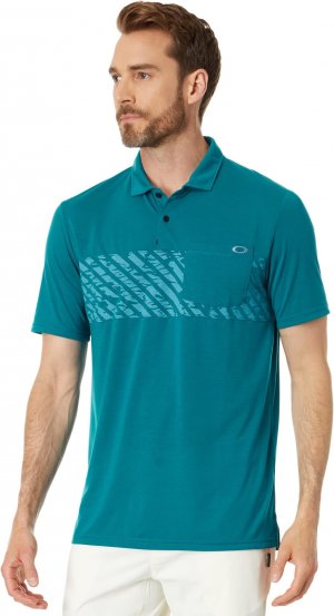 Рубашка-поло Sand Stripe Pocket Polo , цвет Aurora Blue Oakley