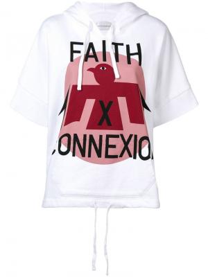 Худи с короткими рукавами и принтом логотипа Faith Connexion. Цвет: белый