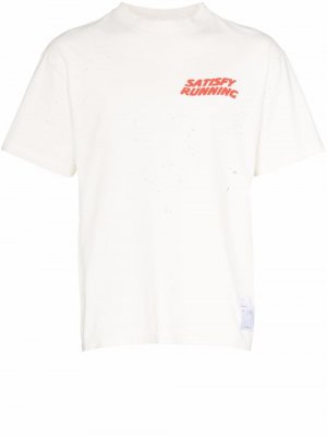 Logo-print MothTech T-shirt Satisfy. Цвет: белый