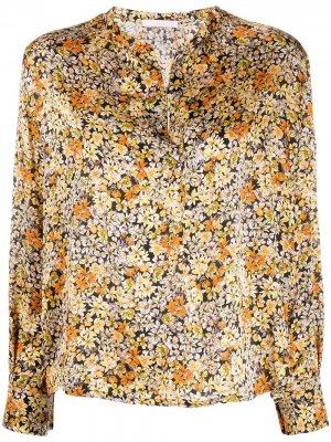 Блузка с цветочным принтом Kristina Ti. Цвет: желтый