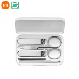Mijia 5 в 1 набор кусачек для ногтей из нержавеющей стали, уход за педикюром, пилочка ногтей, маникюр, портативная защита от брызг Xiaomi