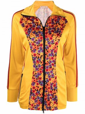 Спортивная куртка со вставками Marni. Цвет: желтый