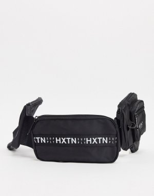 Черная сумка-кошелек на пояс в стиле милитари с логотипом Supply-Черный цвет HXTN