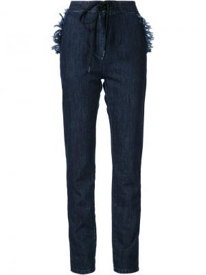 Джинсовые брюки прямого кроя Tomas Maier. Цвет: синий