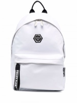 Рюкзак с логотипом Philipp Plein. Цвет: белый