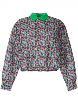 Блузка в стиле колор-блок Kolor. Цвет: разноцветный