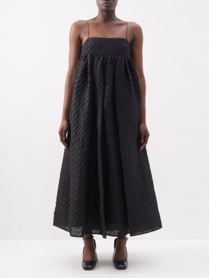 Платье-клоке из смесового льна edition beth с квадратным вырезом , черный Cecilie Bahnsen