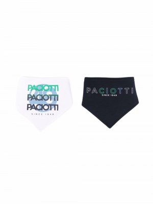 Logo-print bib set Cesare Paciotti 4Us Kids. Цвет: синий