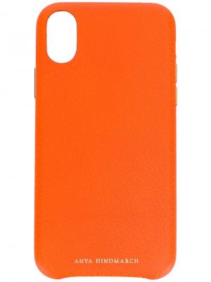 Чехол для iPhone X Pimp Your Phone Anya Hindmarch. Цвет: оранжевый
