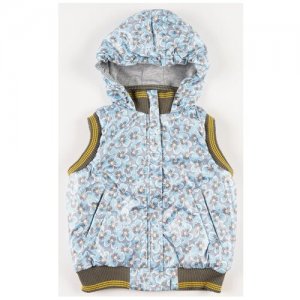 Утеплённый жилет / жилетка для девочки Arctic kids 50-001, до -5 Утенок. Цвет: голубой/серый