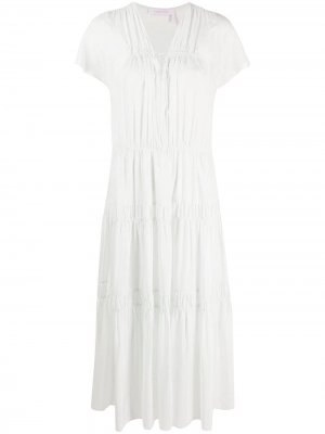 Ярусное платье-туника See by Chloé. Цвет: белый