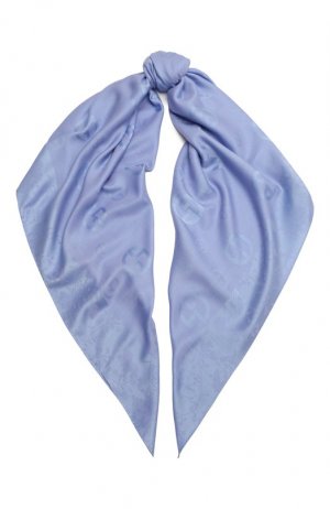 Платок из шерсти и шелка Giorgio Armani. Цвет: голубой