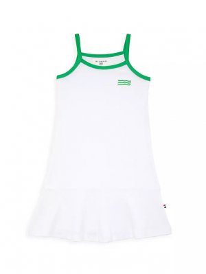 Хлопковое теннисное платье для маленьких девочек и , белый Sol Angeles