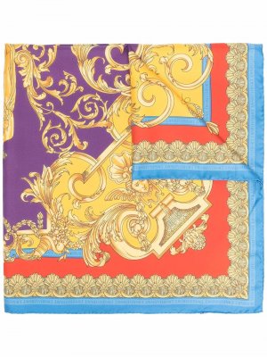 Baroque pattern-print scarf Versace. Цвет: желтый