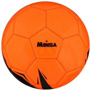 Мяч футбольный minsa, размер 5, pu, вес 368 гр, 32 панели, 3 слоя, машинная сшивка MINSA