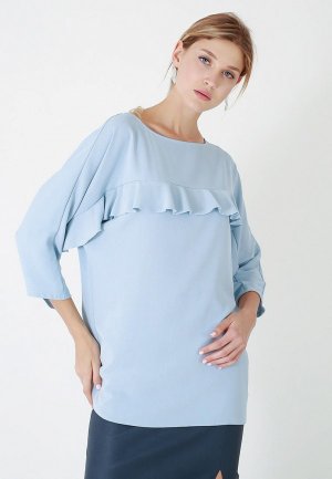 Блуза Lussotico. Цвет: голубой