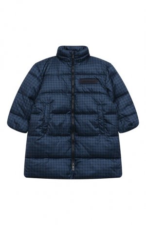 Утепленное пальто Emporio Armani. Цвет: синий