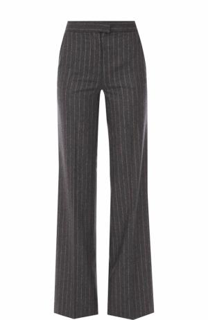 Расклешенные шерстяные брюки со стрелками Kiton. Цвет: темно-серый