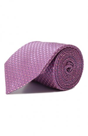 Шелковый галстук Zilli. Цвет: розовый