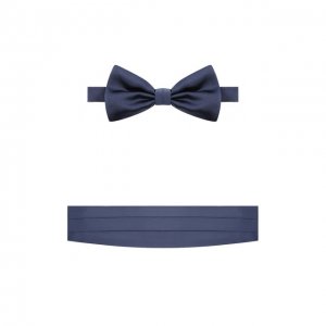Комплект из галстука-бабочки и камербанда Canali. Цвет: синий