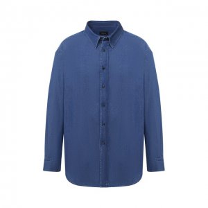 Джинсовая рубашка Brioni. Цвет: голубой