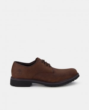 Мужские темно-коричневые туфли на шнуровке из водонепроницаемой кожи с зубчатой ​​подошвой , темно коричневый Timberland